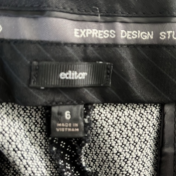 Express  editor shorts  Business casual shorts Black/white diamond pattern Sz 6 - Picture 9 of 9